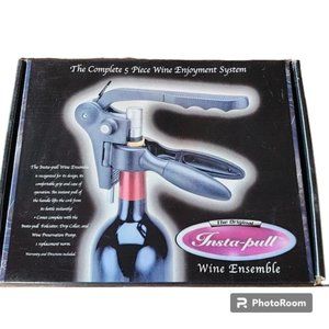 Insta-pull Wine Opener Ensemble Vintage Box Included Rabbit Style No Flaws